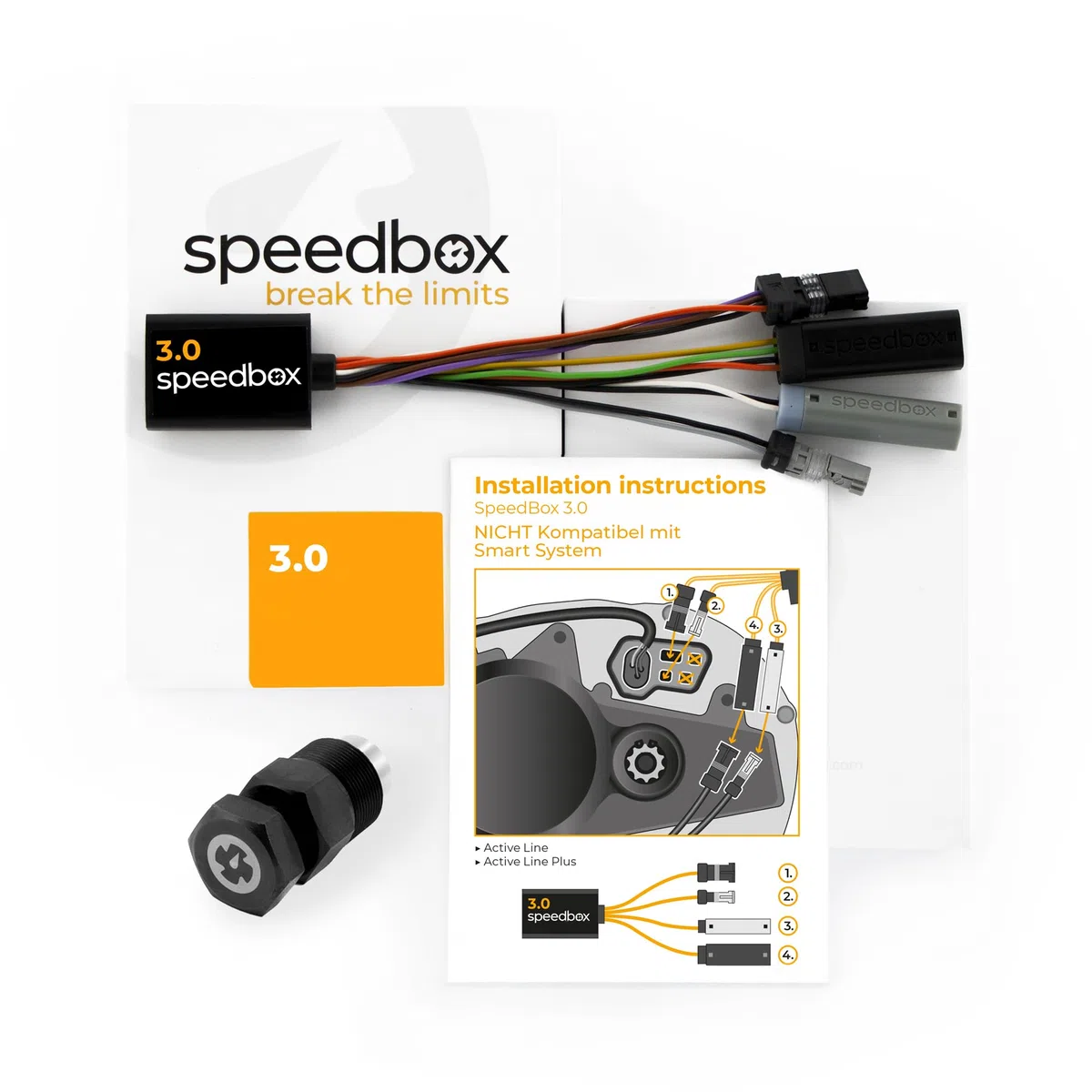 SpeedBox 3.0 Bosch + Kurbelabzieher E-Bike Tuning Set passend für alle Bosch Motoren