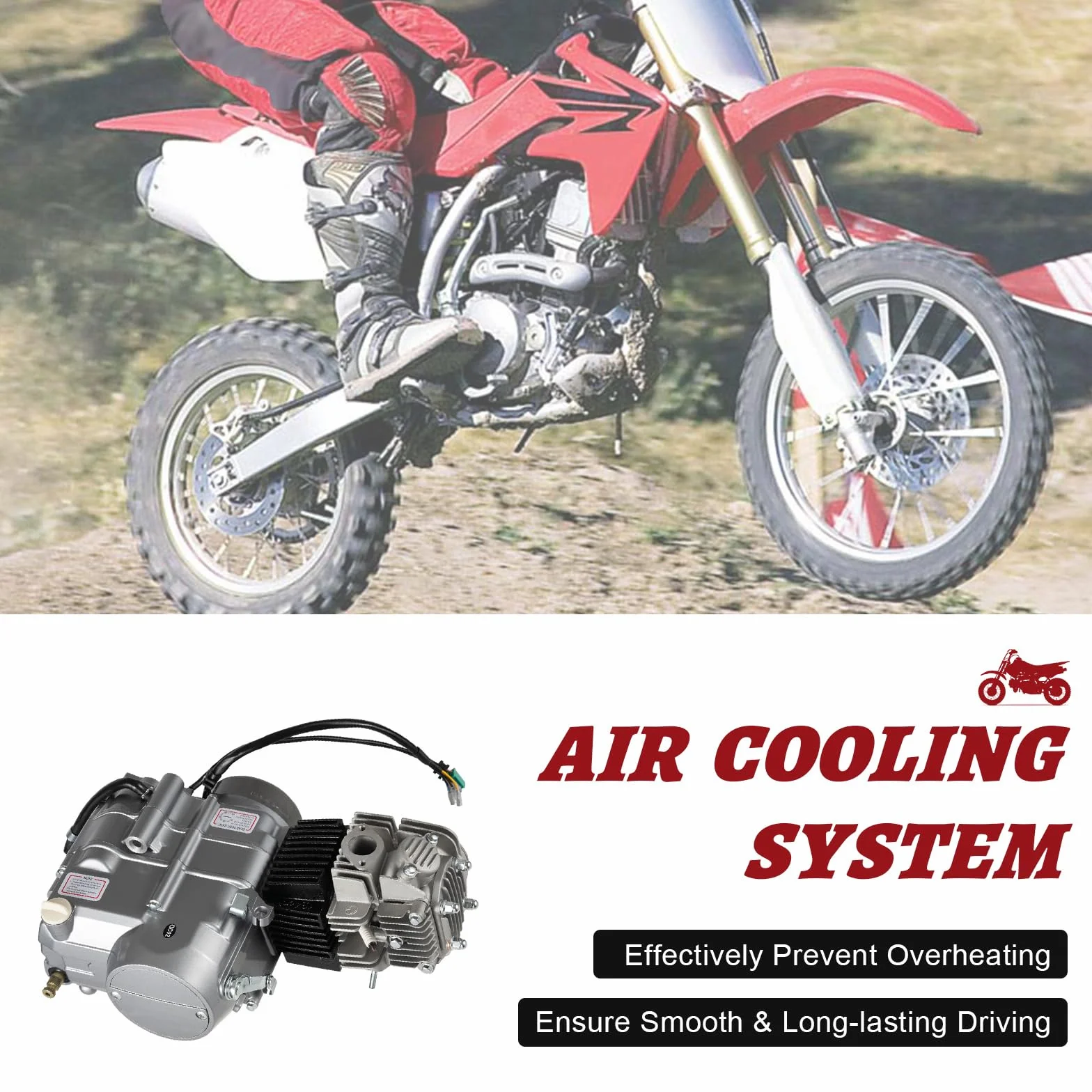 125ccm 4 Takt Motor Einzelzylinder mit Pedalstart CDI Zündung 4 Gang Dirt Bike Engine für ATV Go-Kart