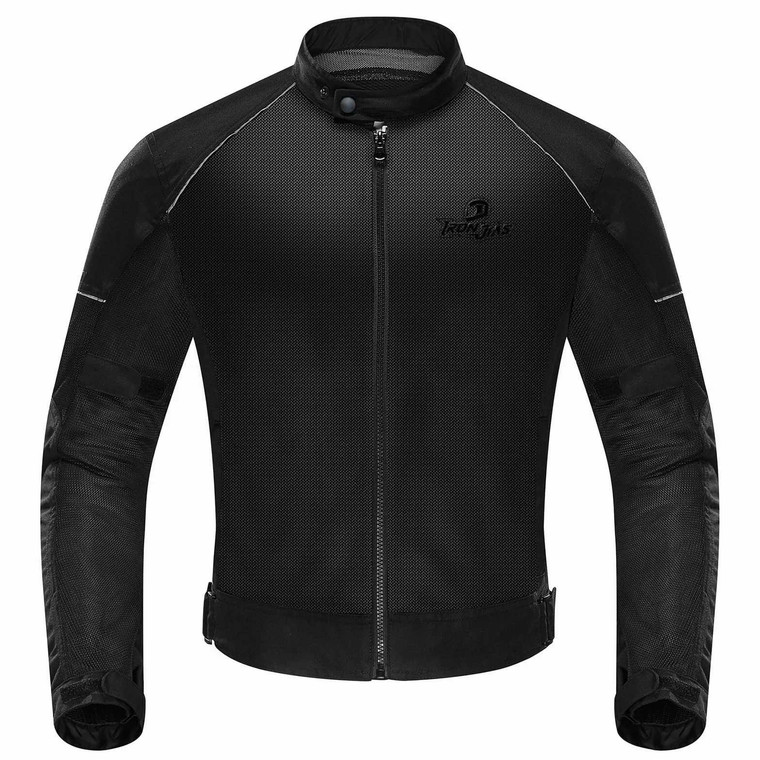 IRON JIA’S Motorradjacke Herren Abnehmbare Zertifizierte Motorradprotektoren Sommer Reiten Mesh atmungsaktiv komfortabel Herren Biker Jacke Schwarz-L