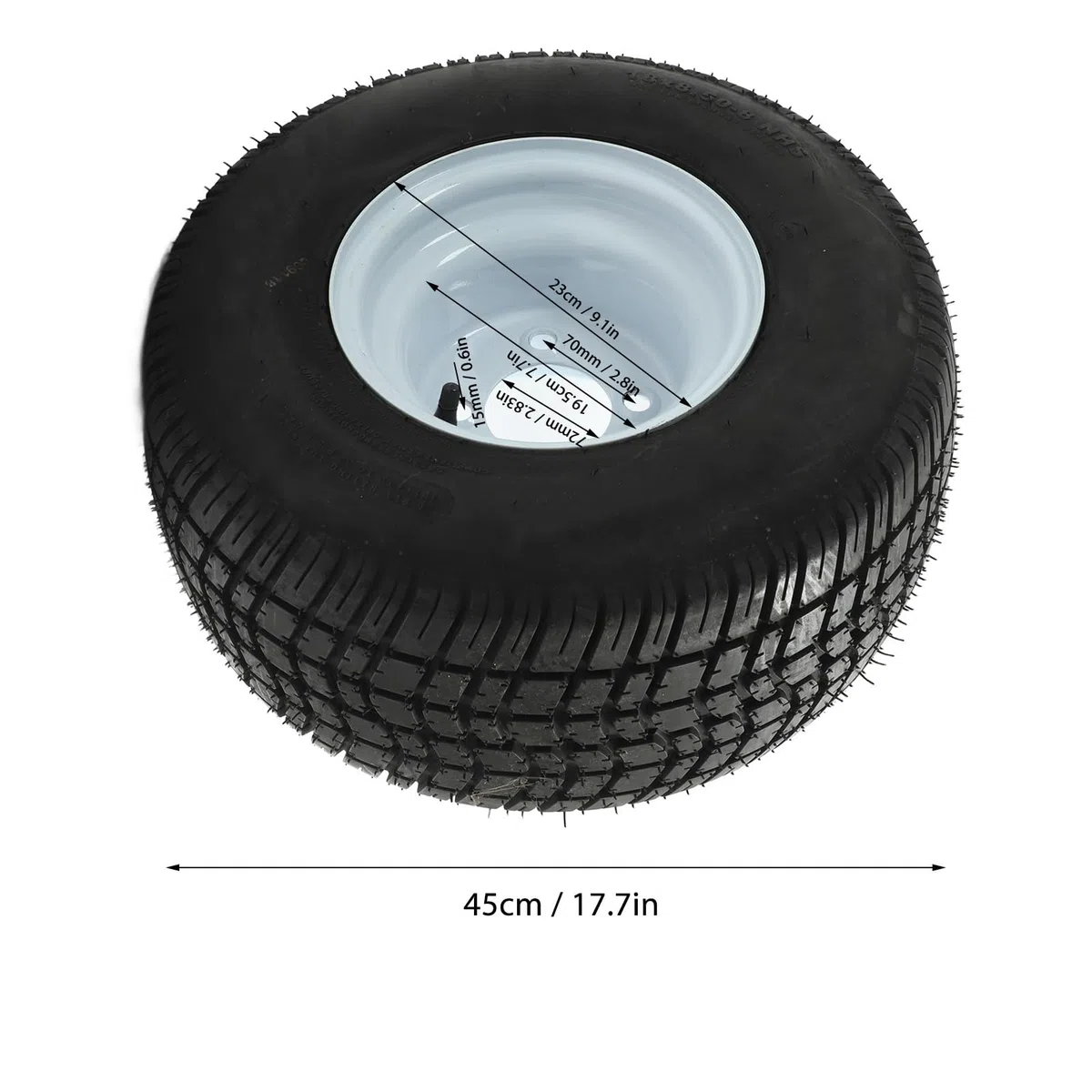 Bnineteenteam Cart-Reifen- und Rad-Kombination, 18 X 8,50-8 Cart-Reifen, Gummi, Besseres Handling, Cart-Reifen- und Rad-Baugruppe, Ersatz für E Z GO Carts